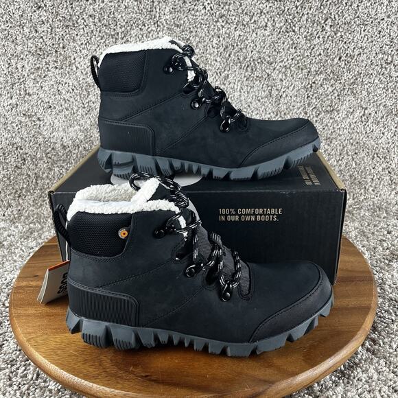 Bogs Women's Arcata Size 7 Urban Leather Mid Winter Boots Round Toe 72842-001 - Picture 1 of 12